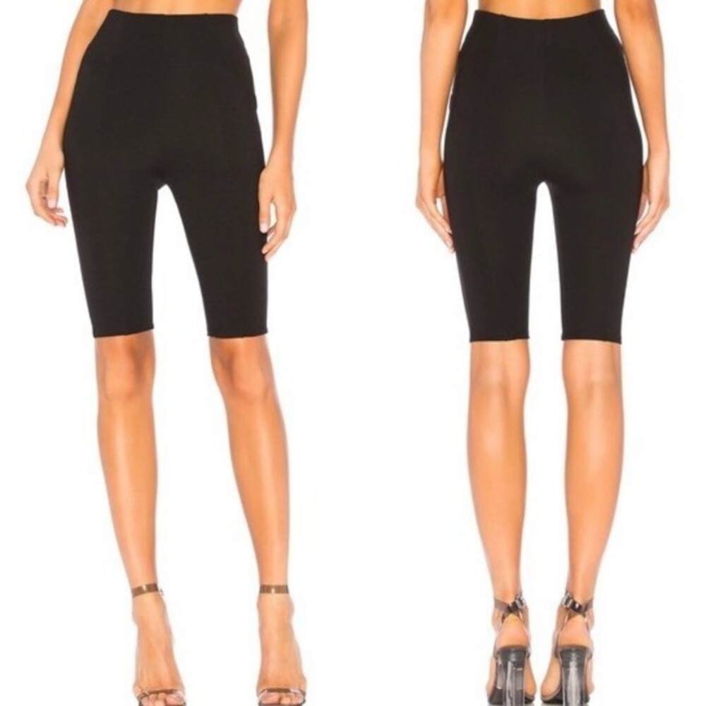 LPA City Slim Fit Biker Shorts in Black Womens Size Small